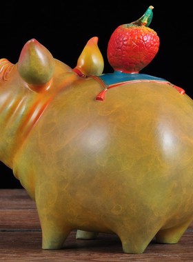 彩铜诸事顺利摆件生肖猪招财金猪家居客厅电视柜装饰品乔迁礼品