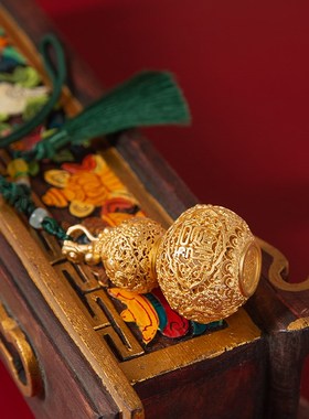 黄铜花丝葫芦摆件挂件福禄吊坠香薰家居装饰品圣诞节礼物高档礼品