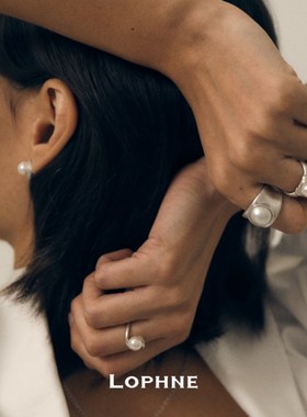 LOPHNE中古马贝珠手工宽戒指复古分量感轻奢高级感气质百搭闭口戒