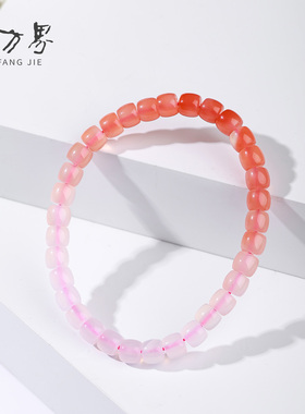 石方界玛瑙直切渐变手串