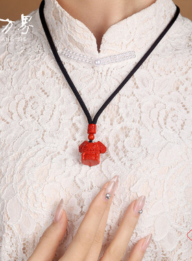 石方界吞金兽朱砂吊坠