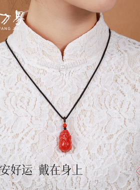 朱砂貔貅吊坠女款本命年送妈妈