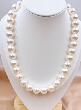 法式复古仿珍珠项链2023年元宝扣轻奢小众颈链夏季锁骨链