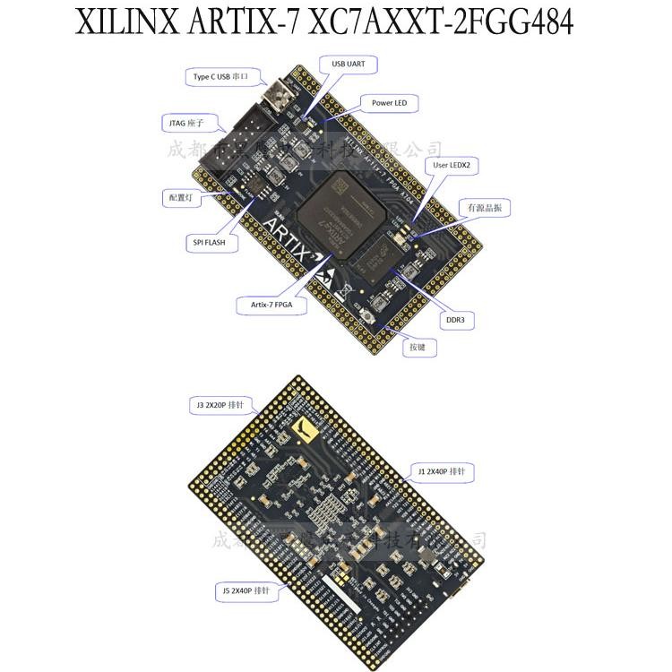 Artix7核心板FPGA开发板XILINX XC7A35T 100T/200T A7-Lite - 图0