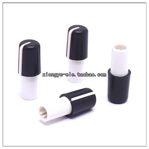 11X28.5MM半轴旋钮塑料双色旋钮 电位器编码开关帽 D型半轴旋钮 - 图1