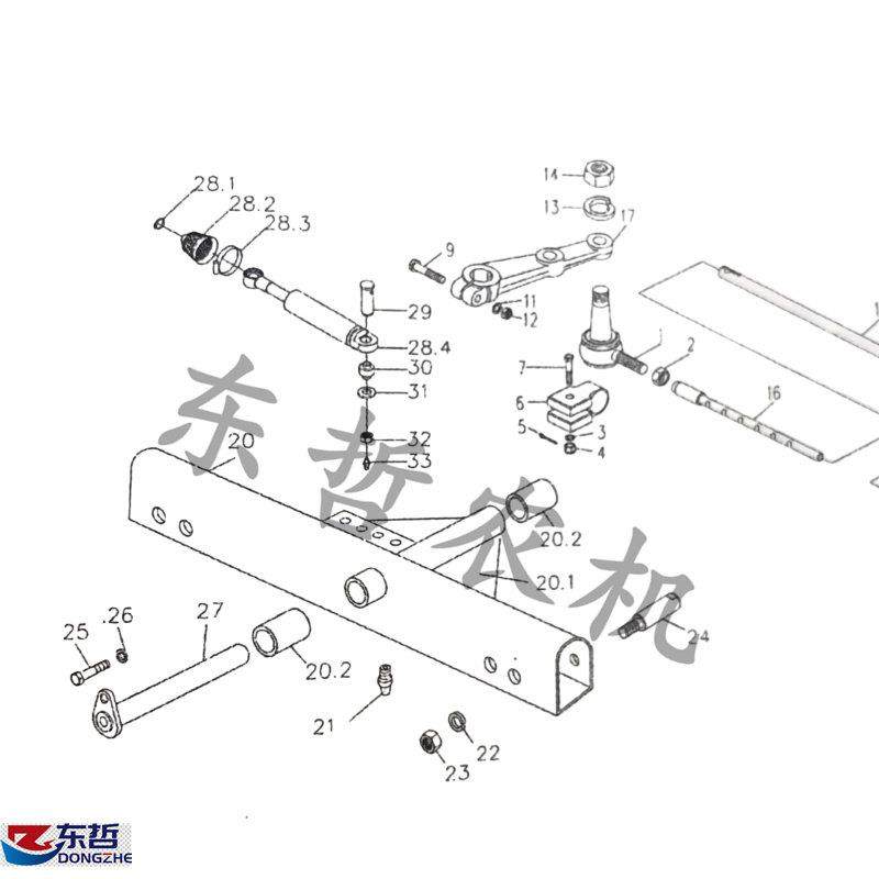 东方红800 900 1000拖拉机农机配件两驱前桥转向油缸销螺丝套螺母,淘宝优惠券,粉丝福利购,淘宝优惠卷