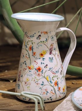 生活欧式1120园艺壶格摆件奶杂货.饰品*搪瓷*5花瓶.5客厅田园风11