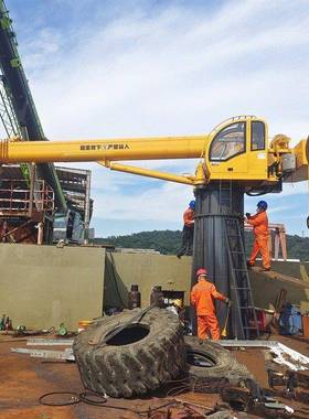 船用吊机码头起重机伸缩悬臂小型港口渔船甲板液压固定吊机克令吊