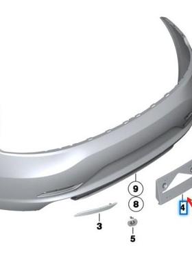 51117192051适用于宝马Z4E89后牌照底板