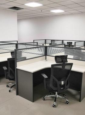 常州简约办公家具板式工位职员办公桌单人4人屏风电脑办公桌