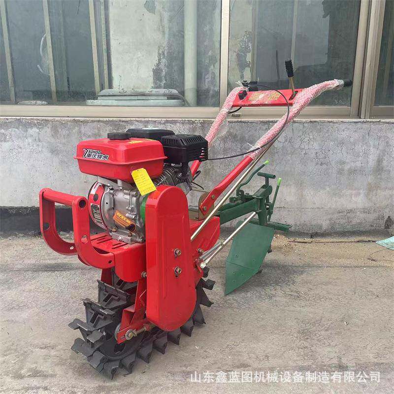 Household small tillage machine chain rail climbing non-slip plow machine orchard greenhouse narrow spacing weeding trenching machine