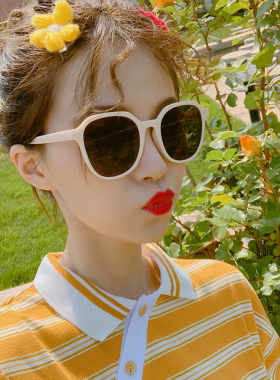 韩版多边形复古方框茶色墨镜女网红圆脸开车遮阳近视偏光太阳眼镜