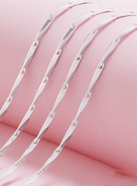 999纯银素链女银链子无吊坠锁骨链裸链蛇骨2024替换项链925银饰绳