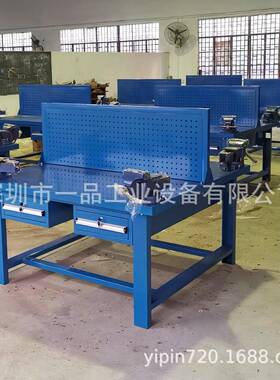 四工位钳工实训台重型模具平台车间维修钢板工作台虎钳装配飞模台