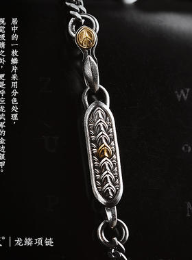 龙鳞项链丨琢匠复古925银项链男女设计感锁骨链饰品小众毛衣配饰