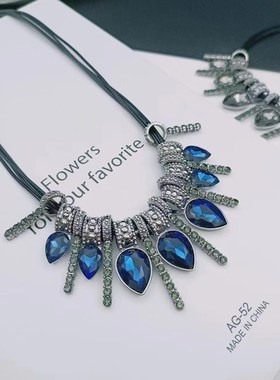 时尚简约韩版项链女装饰配饰挂件吊坠短款百搭锁骨链毛衣链