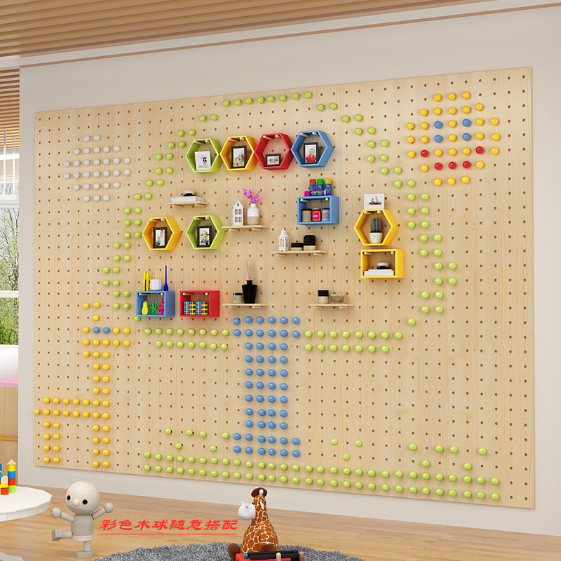 Cave board Solid wood partition Custom wooden wall Living room Kitchen wall Nordic storage wall wall hanging rack