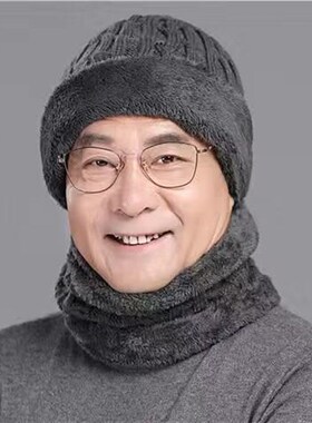老年保暖妈妈帽纯腈毛线柔暖舒适加厚加绒冬季保暖帽男女通用线帽