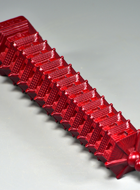 红色木雕十三层文昌塔摆件实木13层文昌塔客厅玄关书房装饰工艺品