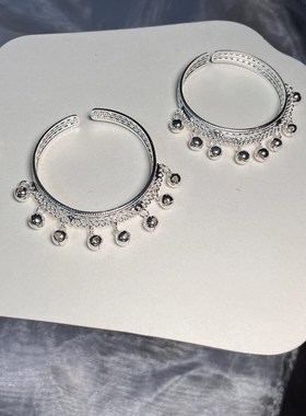 苗铃铛手镯简约百搭首饰品一步一响手链汉服配饰苗疆女民族风手镯