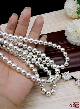 108颗佛珠项链 999纯银手链银饰手钏纯银男士手链男女款念珠手链