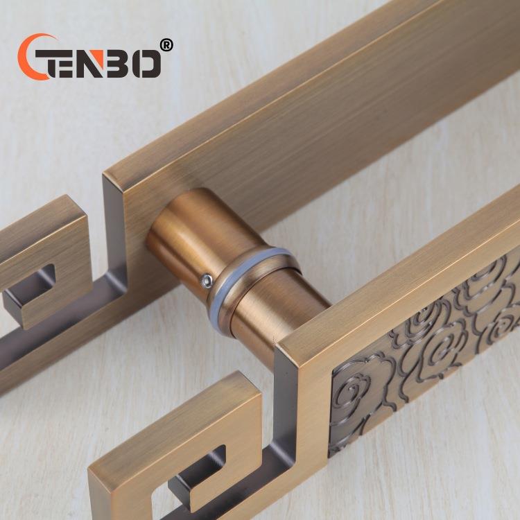 中式仿古雕刻大门拉手铝合金门拉手豪华KTV门把手雕刻祥云门拉手 - 图2