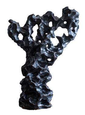 样板间书房博古架家居软装饰品 现代新中式太湖石假山陶瓷摆件