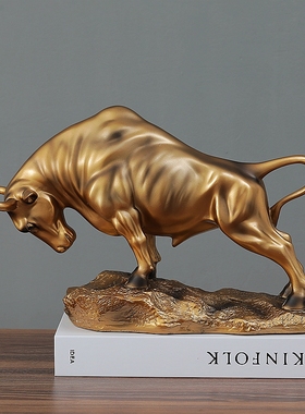 招财牛摆件创意家居电视柜客厅玄关轻奢装饰品摆设礼物