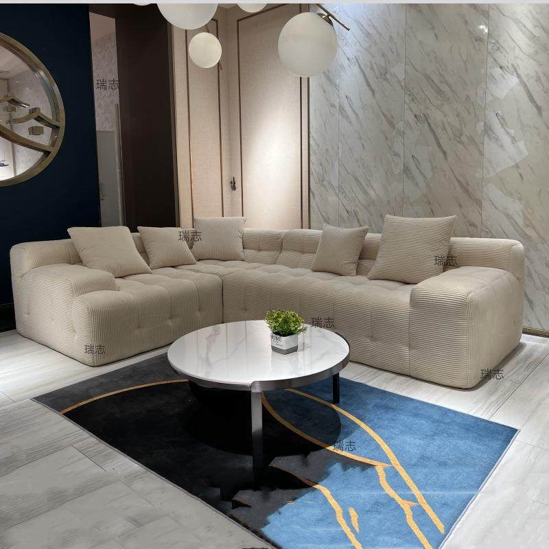 真空压缩泡芙沙发定型棉奶油风灯芯绒运输便捷格子布艺沙发,淘宝优惠券,粉丝福利购,淘宝优惠卷