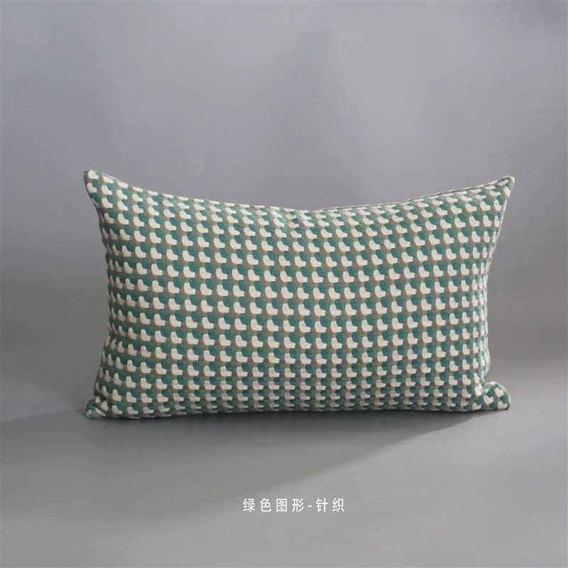 云岫绿肌理样板房抱枕腰靠枕椅垫 绿色*c腰枕长方形靠枕,淘宝优惠券,粉丝福利购,淘宝优惠卷