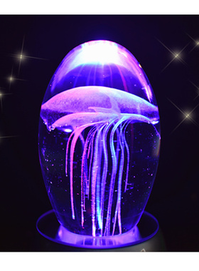 创意礼母品送男女发玻璃生光水物球夜光灯琉璃小摆件