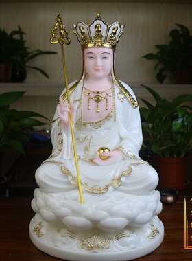 全堂佛观音地藏弥勒家用汉白玉工厂直销客厅摆件