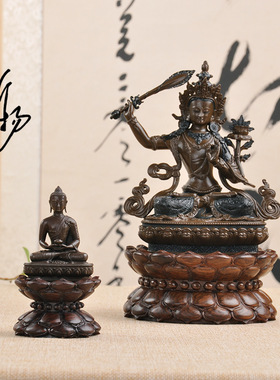 实木加高底座台摆台家用观音莲花花瓶奇石底座