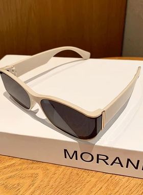 高级感欧美复古猫眼墨镜女Y2K网红个性曲面小框防紫外线太阳眼镜