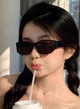 高级感曲面屏墨镜女款潮流个性窄框旅游防晒太阳镜防紫外线方圆脸