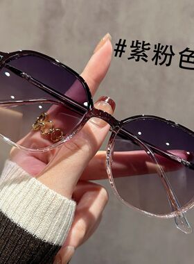 2025新款偏光墨镜女款潮流近视高级感防紫外线开车专用圆框太阳镜