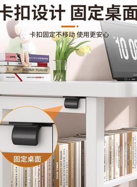 折叠桌长方形书桌工作台简易出租屋女生卧室白色桌子可移动床边桌