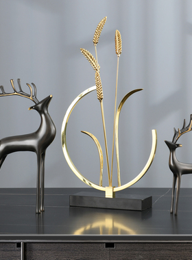 轻奢招财厅玄关摆件装饰品桌面电视柜高端家居