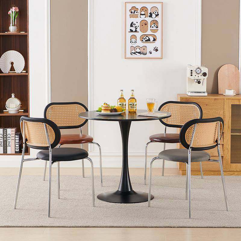 原木家用餐椅餐桌椅法式复古中古椅子网红藤编靠背藤椅休闲风包邮,淘宝优惠券,粉丝福利购,淘宝优惠卷