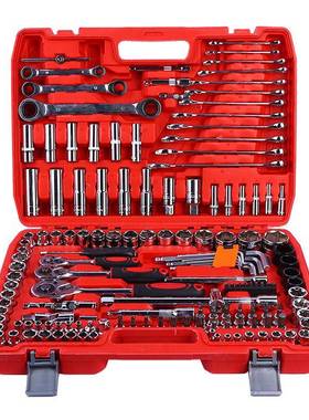 铬钒钢套筒扳手151件汽机修组套汽车五金工具组合可