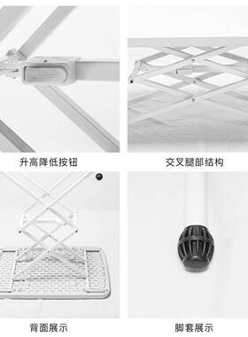 折叠桌子户外餐桌家用饭桌便携电脑书桌简易宿舍学习可升降折叠桌