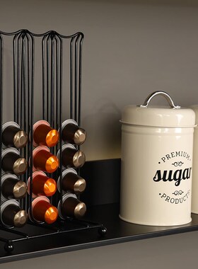 样板房间客厅水吧台橱窗柜玻璃储物罐摩卡壶咖啡豆软装陈列摆件