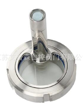 不锈钢活接视镜带灯304/316常温常压带灯视镜DN50DN65