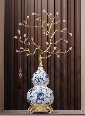 新件式招财葫芦摆中客厅边几玄关屏风乔饰品装迁礼物