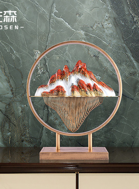 佐森山影现艺术品雕塑摆件客厅装饰品酒店玄关假山家居创意摆设