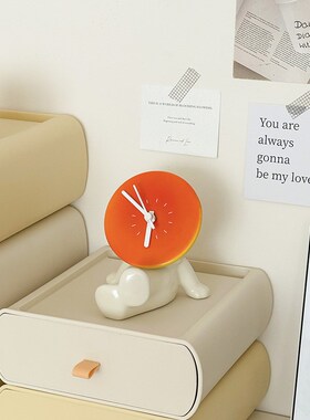 落日时钟系桌面摆件客厅卧室玄关装饰品办公室送女生小礼物