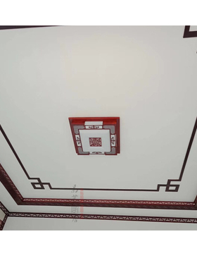 东阳木雕新中式吊顶角花实木线条平板线L线装修客厅造型对角贴花