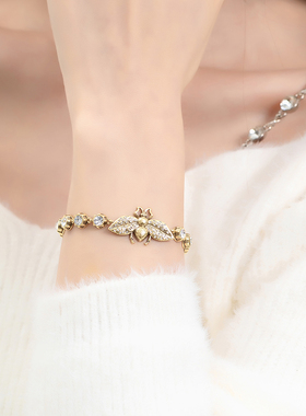 中古欧美锆石手链女重工做旧小众