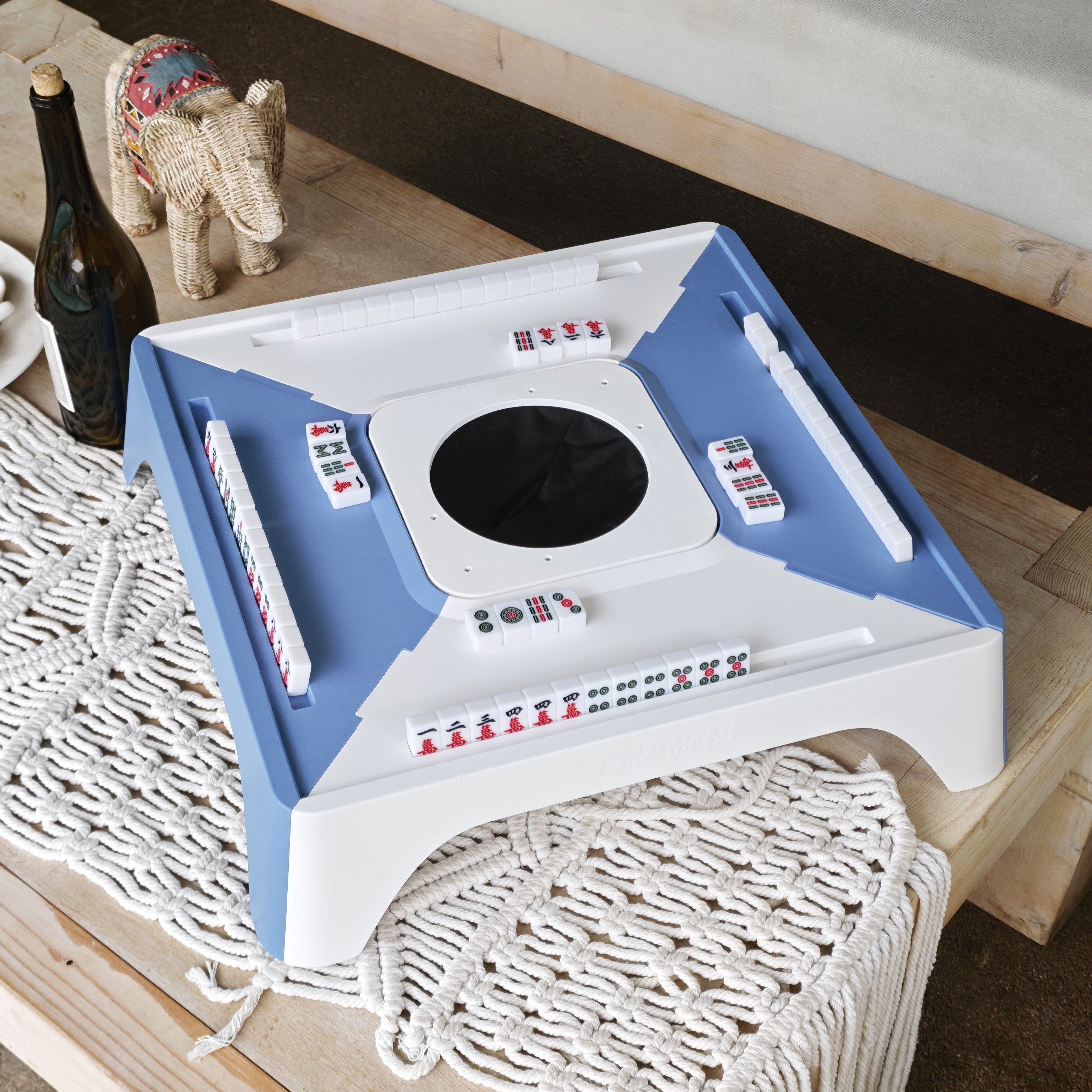 方块旋风便携式半自动迷你小型宿舍麻将户外露营麻将桌盲盒麻将机,淘宝优惠券,粉丝福利购,淘宝优惠卷