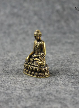 牟尼小摆件袖珍型口袋佛佛复古铜器摆件